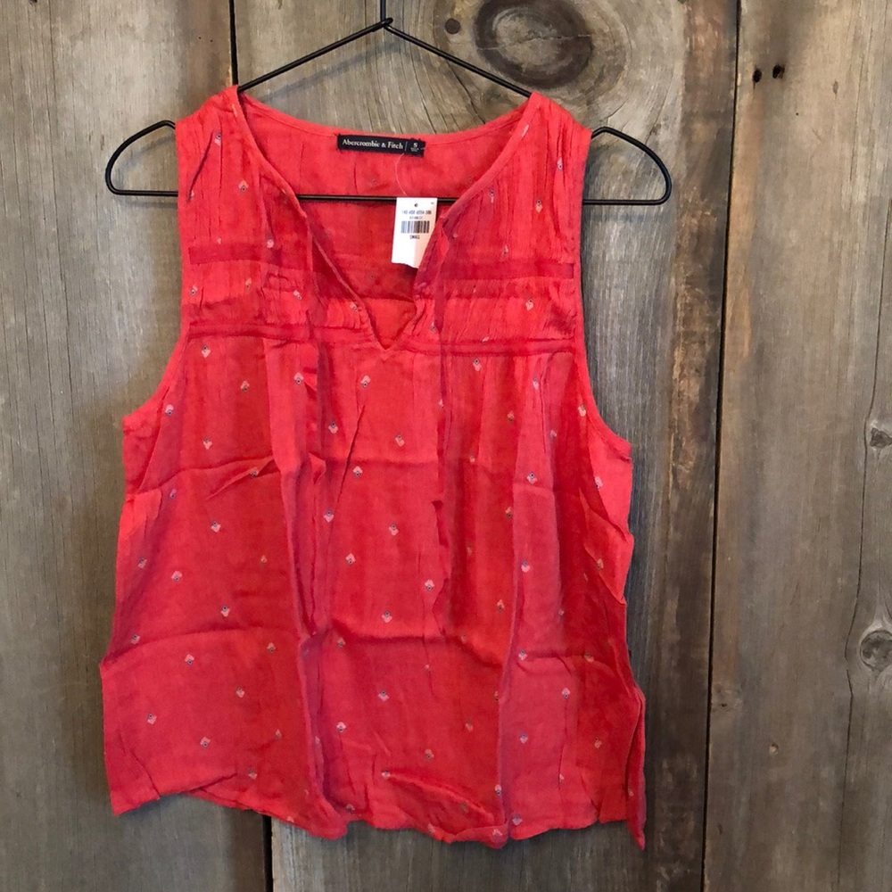 Abercrombie & Fitch Boho Tank Top in Red Print Size Small Women’s